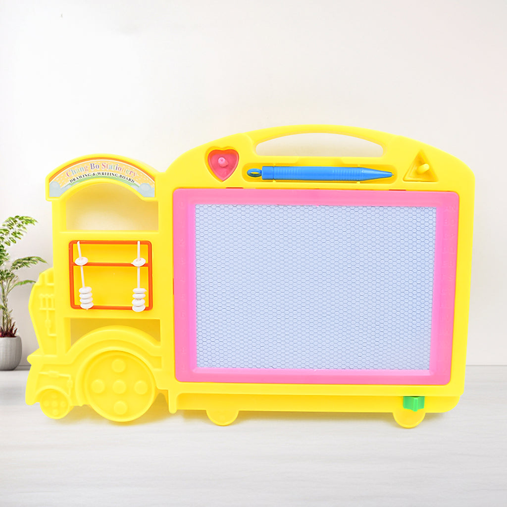 Bus Shape Drawing  Writing Slate Board For Kids (1 Pc  32  21 Cm)